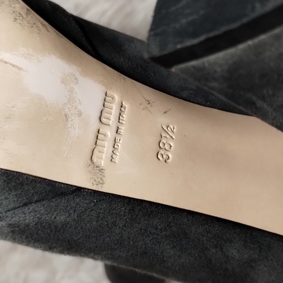 Miu Miu grey suede booties - Picture 9 of 14